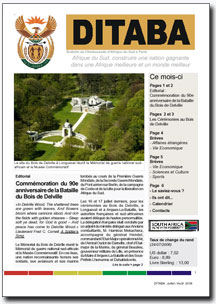 Ditaba n° 27 - le bulletin mensuel d'information de l'Ambassade d'Afrique du Sud
