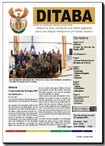 Ditaba n° 38 - le bulletin mensuel d'information de l'Ambassade d'Afrique du Sud
