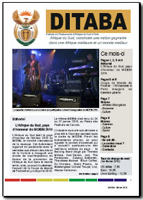 Ditaba n° 62 - le bulletin mensuel d'information de l'Ambassade d'Afrique du Sud