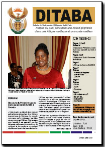 Ditaba n° 67 - le bulletin mensuel d'information de l'Ambassade d'Afrique du Sud