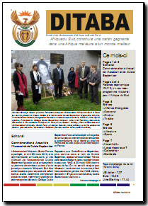 Ditaba n° 64 - le bulletin mensuel d'information de l'Ambassade d'Afrique du Sud