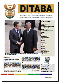 Ditaba n° 74 - le bulletin mensuel d'information de l'Ambassade d'Afrique du Sud